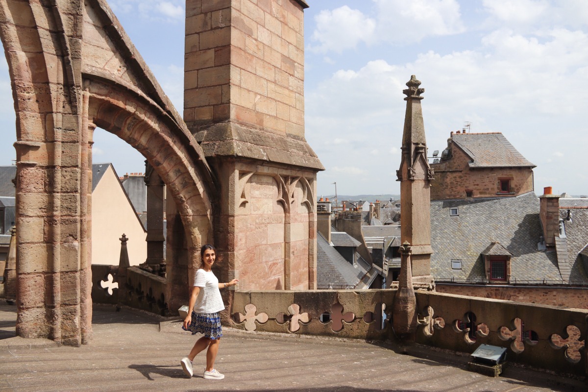 portrait toit cathédrale de Rodez
