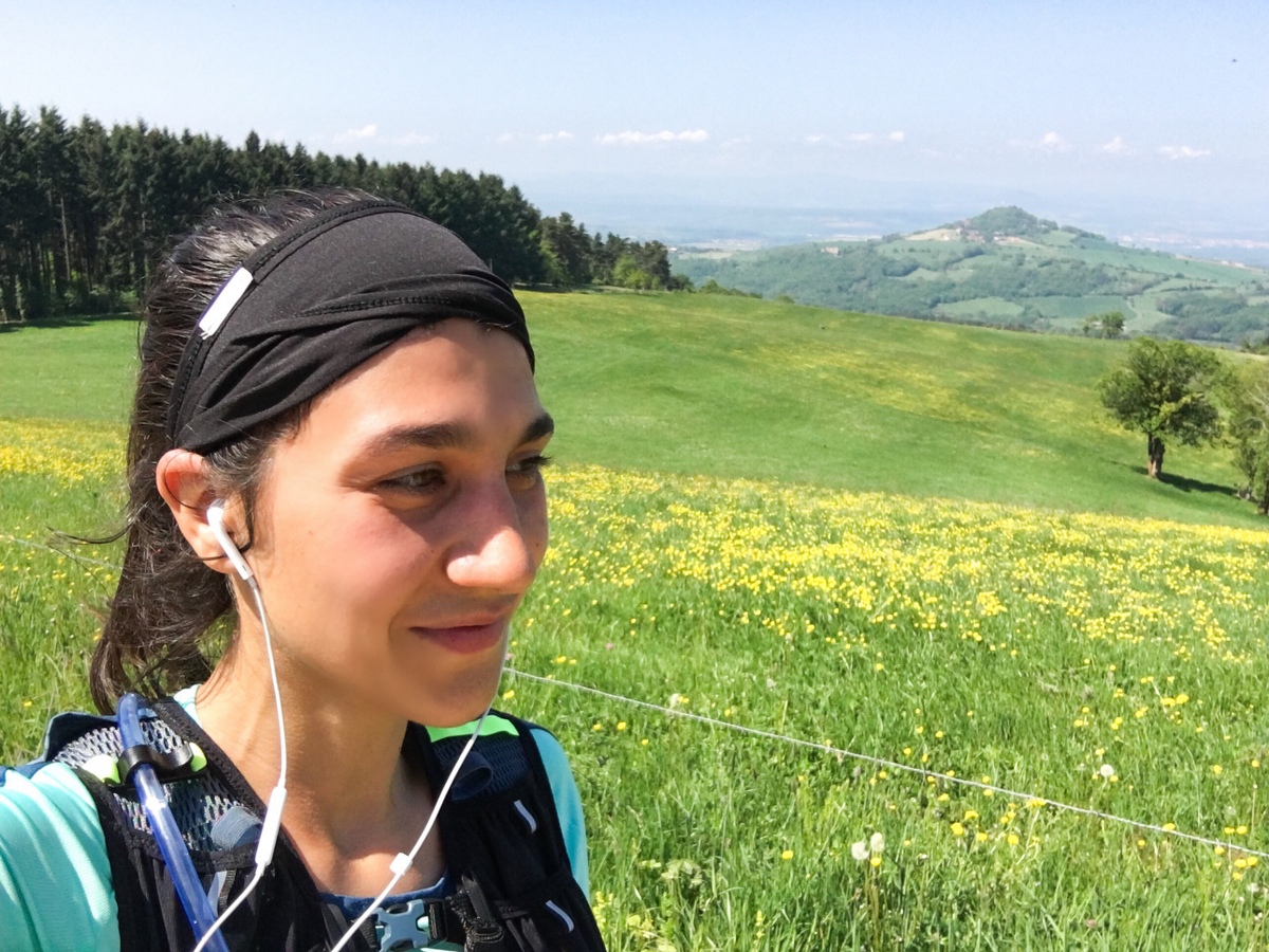 selfie course trail Sauxillanges Auvergne