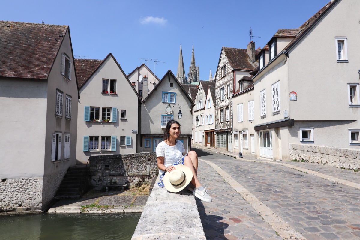 vue vieille ville Chartres
